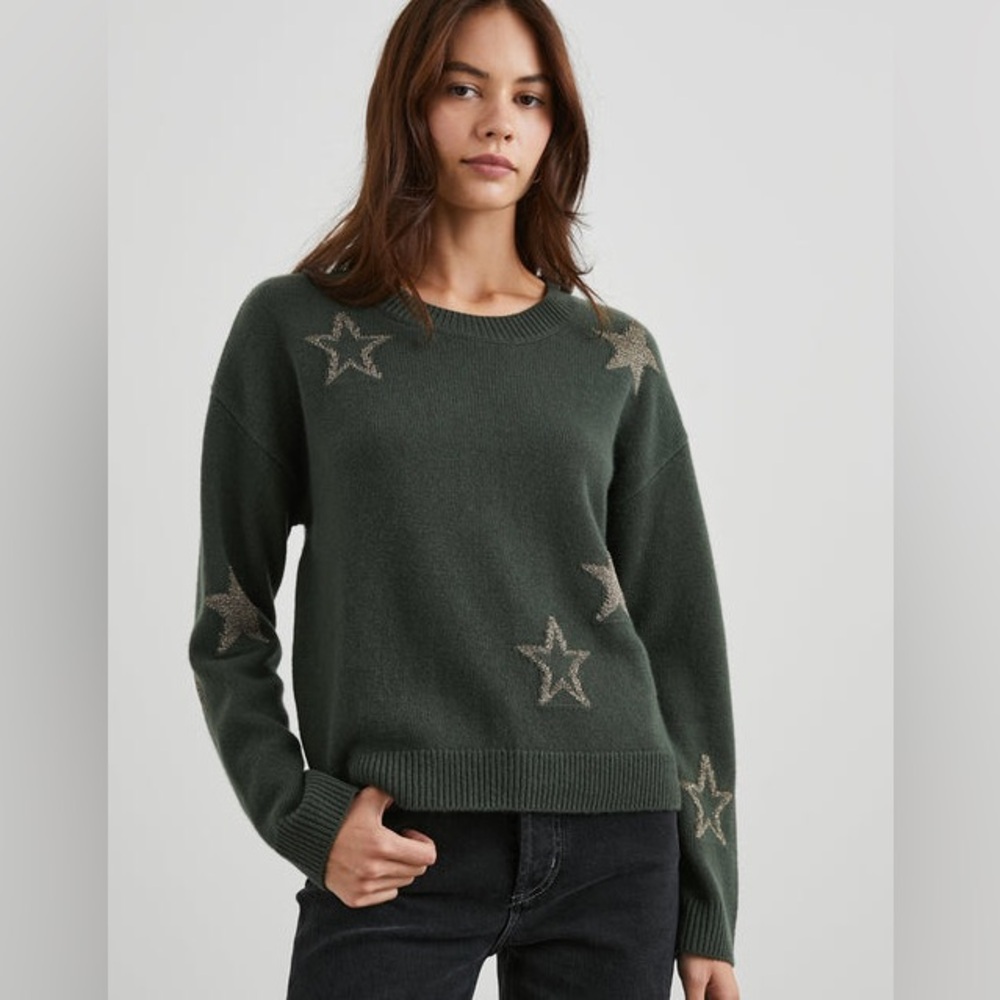 Rails Perci olive gold stars wool sweater